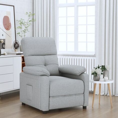 Relaxsessel Hellgrau Stoff vidaXL