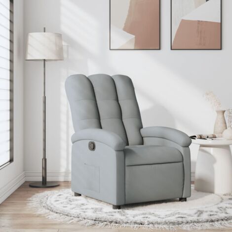 Relaxsessel Hellgrau Stoff vidaXL