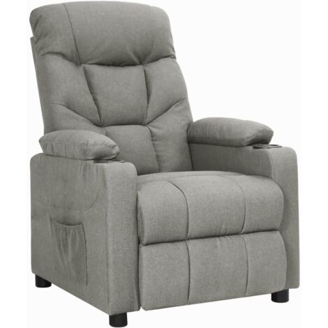 Relaxsessel Hellgrau Stoff vidaXL
