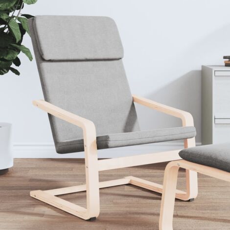 Relaxsessel Hellgrau Stoff vidaXL