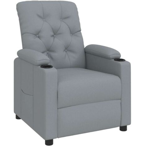 Relaxsessel Hellgrau Stoff vidaXL
