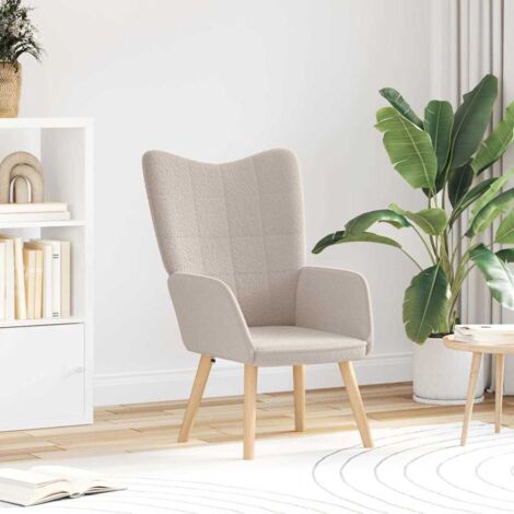 Relaxsessel Hellgrau Wollähnlicher Stoff vidaXL238591