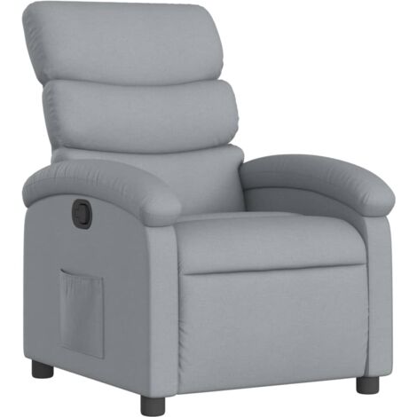 Relaxsessel, hellgrauer Stoff vidaXL