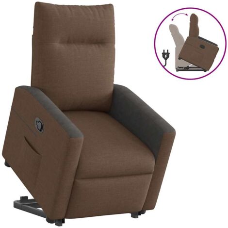 Relaxsessel mit Aufstehhilfe Braun Stoff vidaXL
