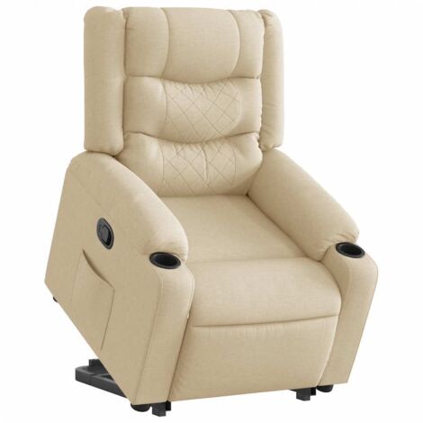 Relaxsessel mit Aufstehhilfe Creme Stoff vidaXL812898