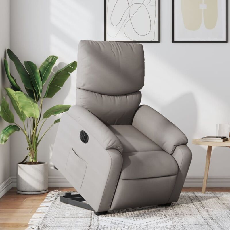 Relaxsessel Mit Aufstehhilfe Elektrisch Taupe Stoff Vidaxl 918576