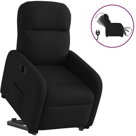 Relaxsessel mit Aufstehhilfe Elektrisch Schwarz Stoff vidaXL