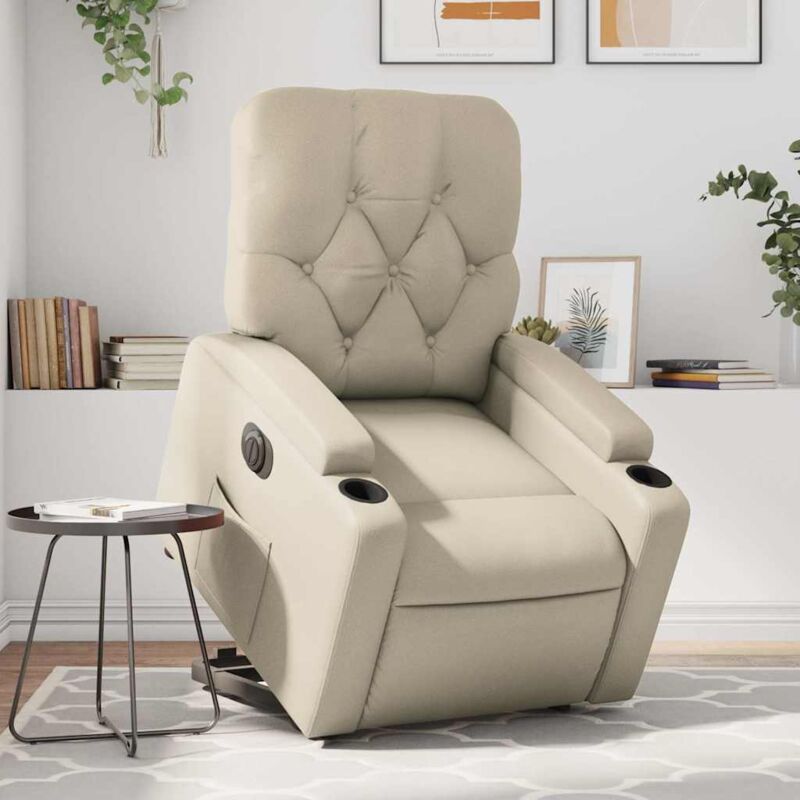 Vidaxl - Relaxsessel Mit Aufstehhilfe Elektrisch Creme Kunstleder