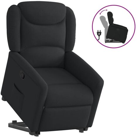 Relaxsessel mit Aufstehhilfe Schwarz Stoff vidaXL260049