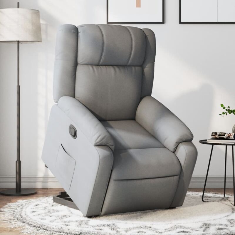Relaxsessel Mit Aufstehhilfe Hellgrau Stoff - Vidaxl