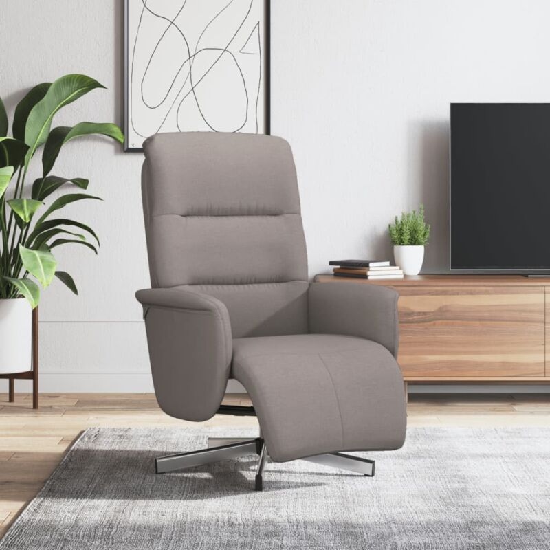 Relaxsessel Mit Fußteil Taupe Stoff - Vidaxl