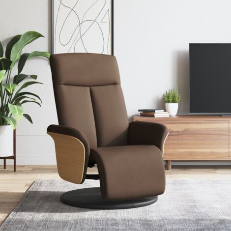 Relaxsessel mit Fußteil Braun Stoff vidaXL