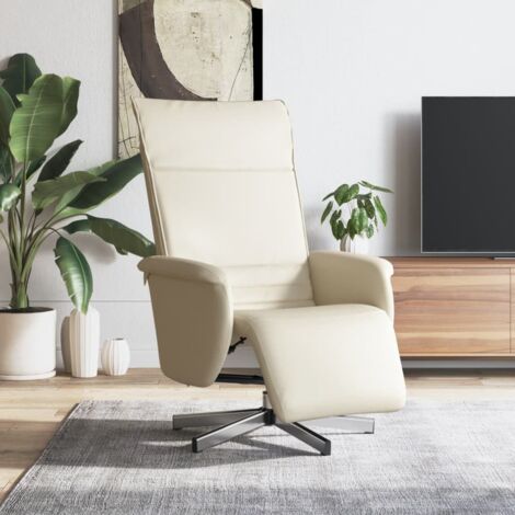 Relaxsessel mit Fußteil Creme Kunstleder vidaXL