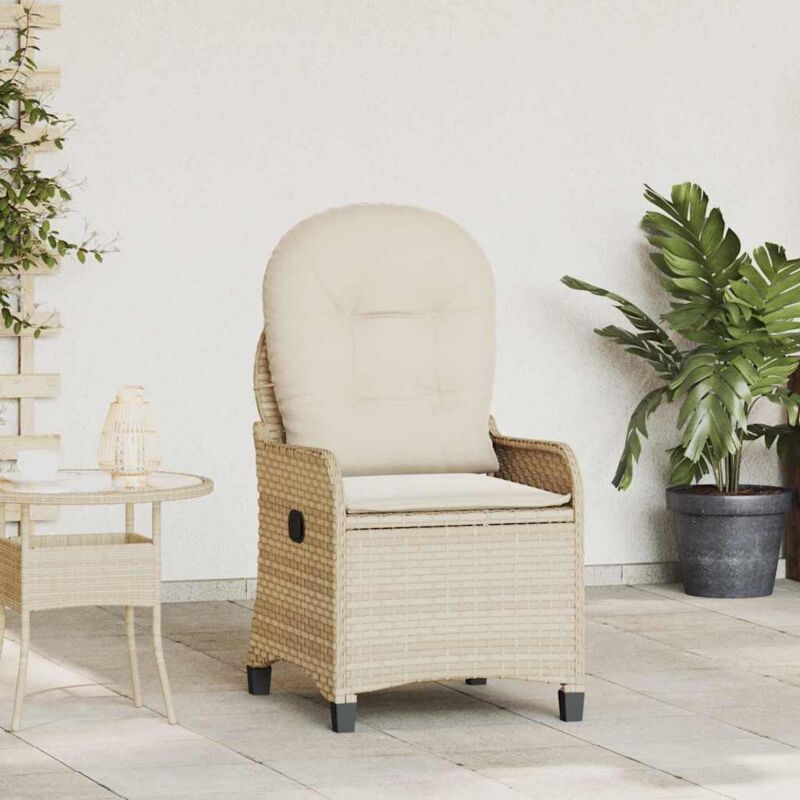 Relaxsessel Mit Kissen Beige Poly Rattan Vidaxl