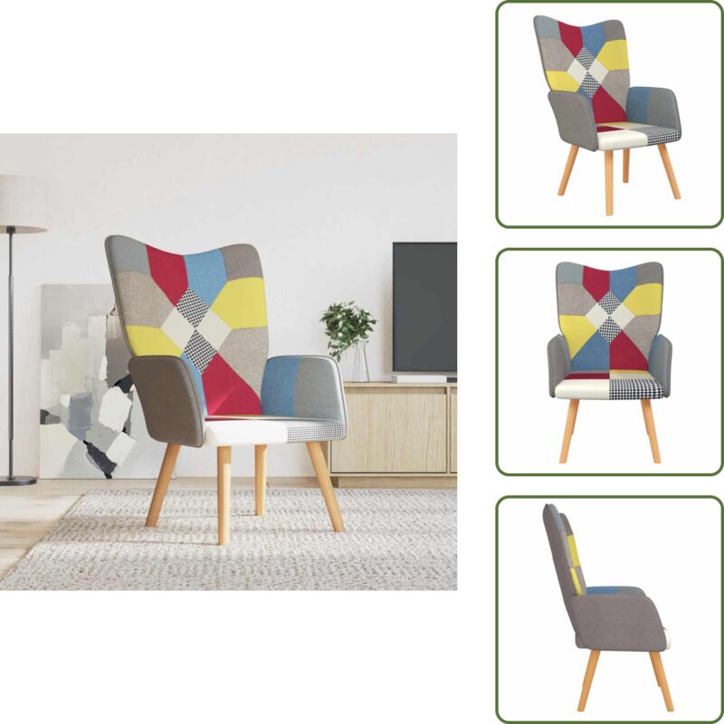 Vidaxl Relaxsessel Patchwork Stoff - Sessel - Relaxsessel - Patchwork Sessel - Bequemes Sofa - Wohnzimmersofa