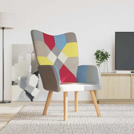 Relaxsessel Patchwork Stoff vidaXL