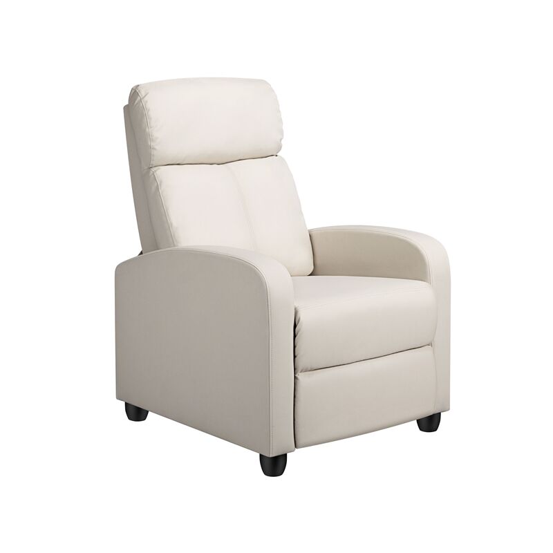 Relaxsessel Liegesessel mit Verstellbarer Beinablage Fernsehsessel Ruhesessel TV Sessel 160° neigbar, Beige