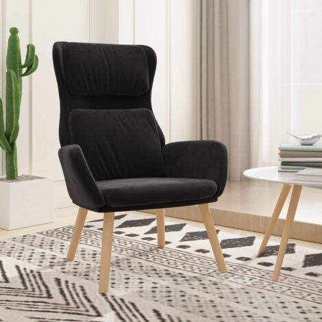 Relaxsessel Schwarz Samt vidaXL