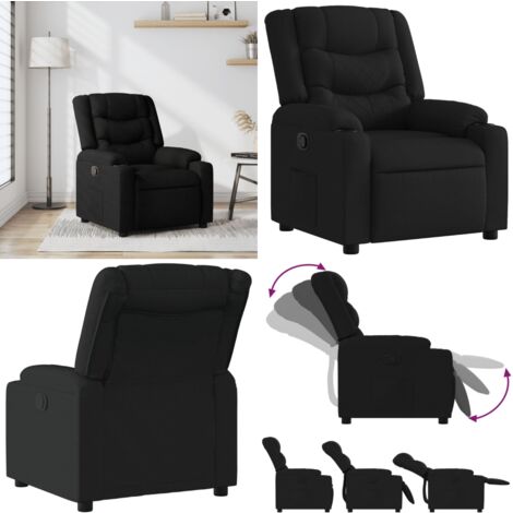 Relaxsessel Schwarz Stoff - Komfortsessel - Relaxsessel - Lesesessel - Beistelltisch Mit Ablagefach - Lounge Chair - Home & Living