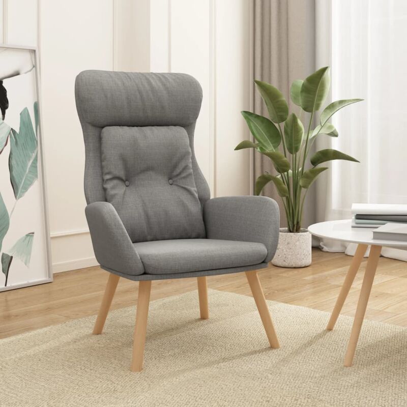 Relaxsessel Hellgrau Stoff - Vidaxl