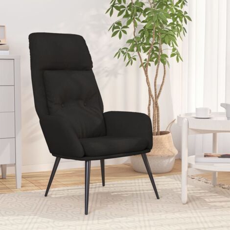 Relaxsessel Schwarz Wildleder-Optik vidaXL