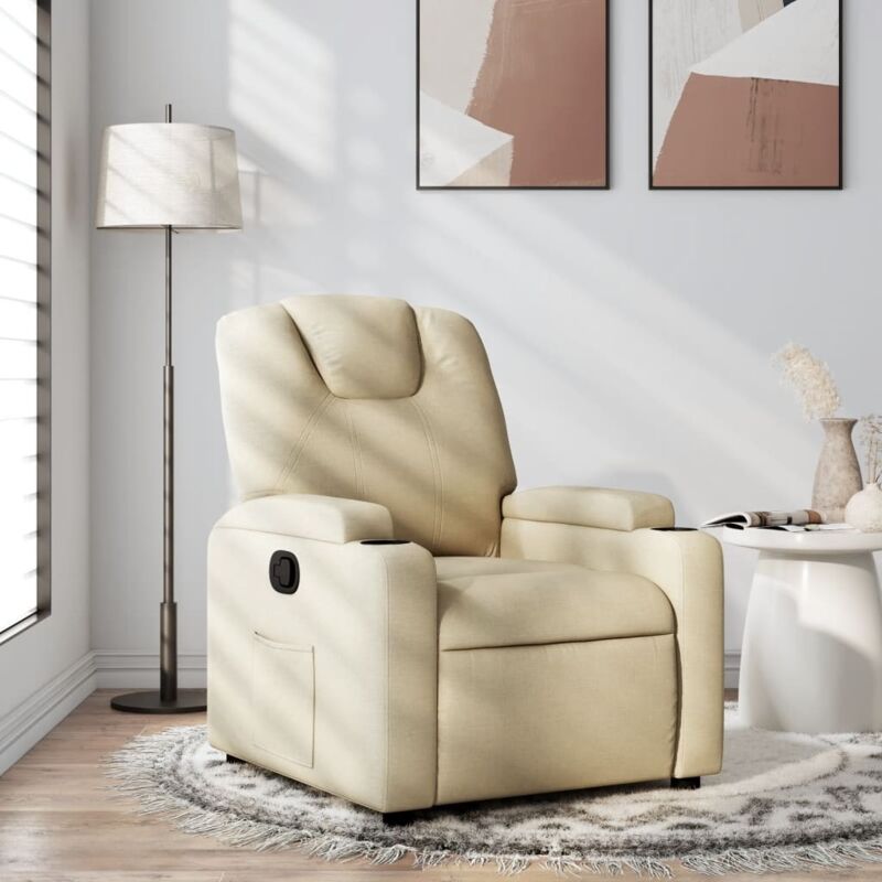 Relaxsessel Creme Stoff Vidaxl