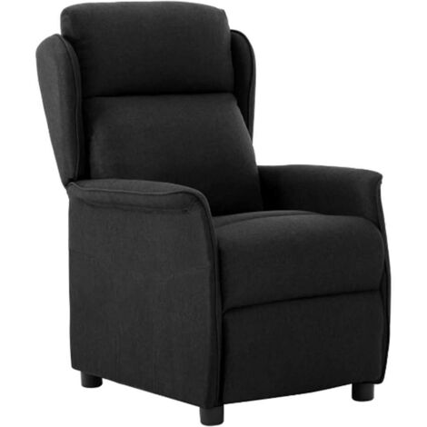 Relaxsessel Schwarzer Stoff vidaXL407706
