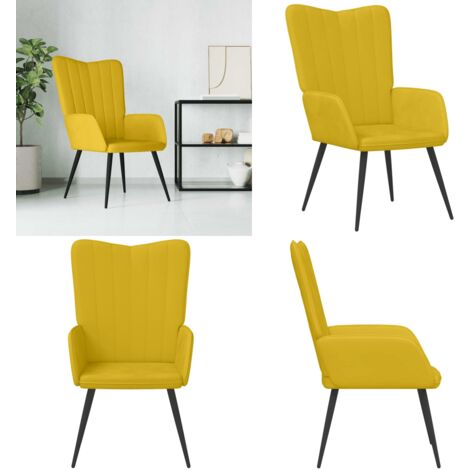 Relaxsessel Senfgelb Samt - Sessel - Wohnzimmersessel - Relaxsessel - Samtsessel - Gelber Sessel - Home & Living