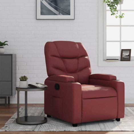 Relaxsessel Weinrot Kunstleder vidaXL
