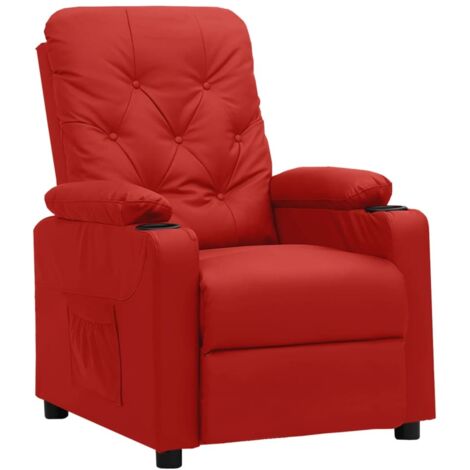 Relaxsessel Weinrot Kunstleder vidaXL