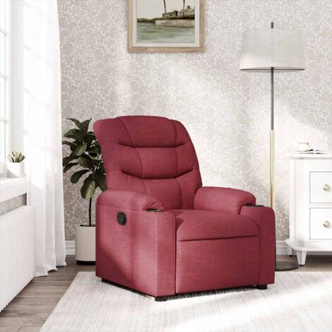 Relaxsessel Weinrot Stoff vidaXL