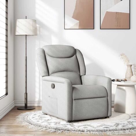 Relaxsessel Wolkengrau Stoff vidaXL