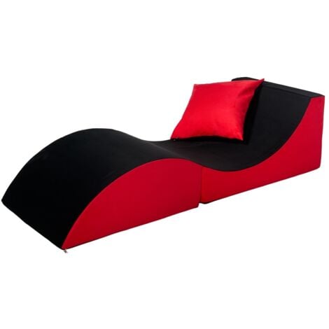 VIKING CHOICE Relaxsofa klappbar schwarz & rot