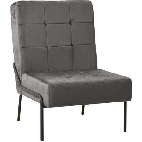 Relaxstuhl 65x79x87 cm Dunkelgrau Samt vidaXL