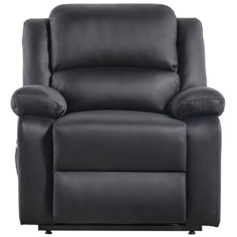RELAXXO - Fauteuil De Relaxation Electrique Releveur Et Massant En Simili LEO - Noir