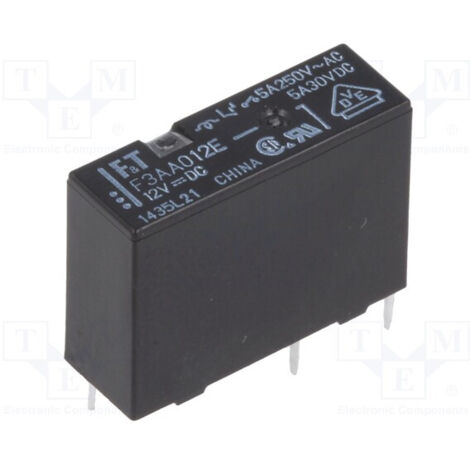 Relè 12vdc 5a/250vac Spsp-no Cto. Stampato Fujitsu Ftr-f3aa012e-ha
