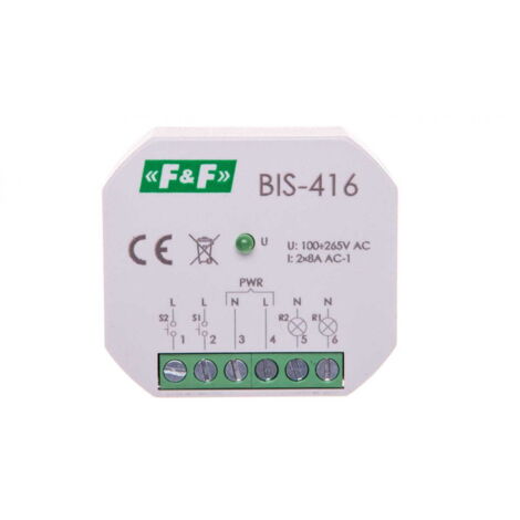 RELÈ A IMPULSI BISTABILE F&F PER CIRCUITI DI CONTROLLO INDIPENDENTI PT BIS-416