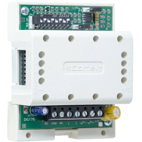 Relé actuador Comelit Simplebus 1 y 2 12V AC 20V DC 4M 1256