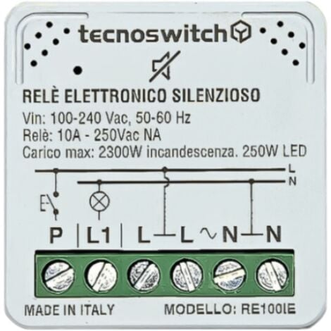 TECNOSWITCH Relè elettronico silenzioso tecno switch 250w 100-240v - re100ie