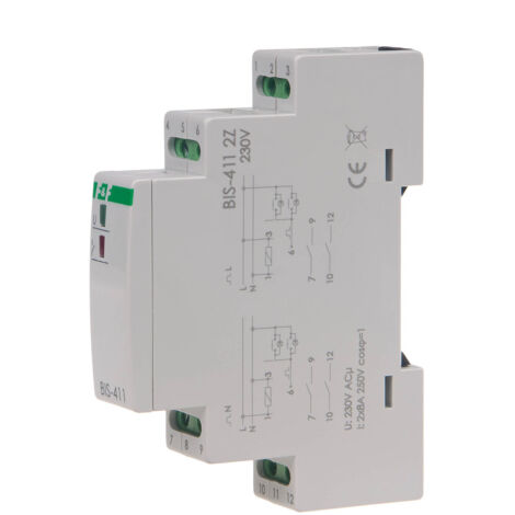 Relé biestable 230 V 2Z, montaje en carril DIN, BIS-411-2Z