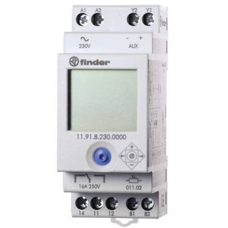 Relè crepuscolare con interruttore orario 1 contatto 16 a, montaggio din finder 119182300000