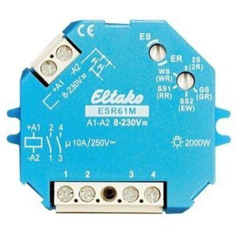 RELÉ DE IMPULSOS AP/UP ESR61M 8 - 230 V/UC ELTAKO 61200301 1 + 1 NO (T) BREAK 10 A 250 V/AC 1 PZA(S)