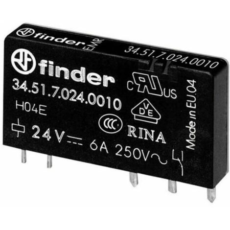 Relé de interfaz electromagnética Finder 24V 6A 170mW 345170240010