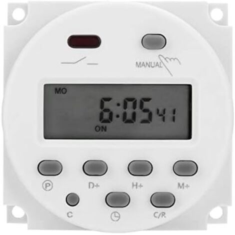 Relé de interruptor digital de cristal líquido programable SPST de 12 V CC y 16 A CN101A