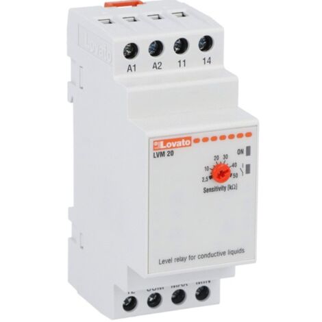 Relé de nivel modular Lovato de rearme automático 24VAC LVM20A024