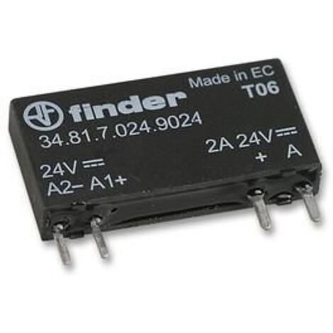 Relé de perfil estrecho de 5 mm para circuitos impresos y zócalos SSR OC 2A/24V DC, fuente de alimentación de 24 V DC, diseño hermético RTIII 34.81.7.024.9024