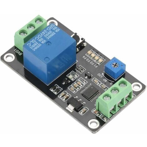 Relé de tiempo FOREHILL DC 24V - Temporizador de encendido/apagado con enclavamiento automático Super 555