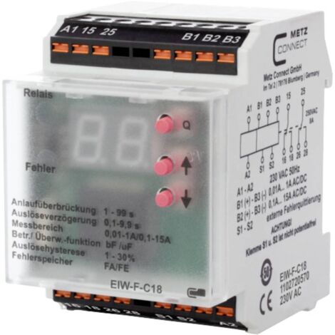 Relè di monitoraggio 230 V/AC (max) 2 scambi Metz Connect 1102720570 1 pz.