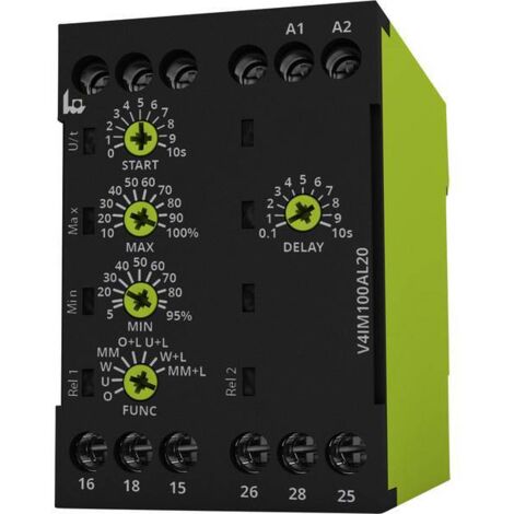 Relè di monitoraggio 24, 24 - 240, 240 V/DC, V/AC 2 scambi tele V4IM100AL20 24-240V AC/DC 1 pz.