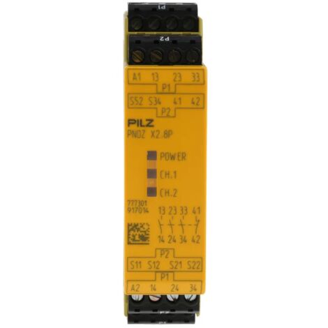 Relè di sicurezza PNOZ X2.8P, 24V ca/cc, 2 canali, 3 contatti di sicurezza